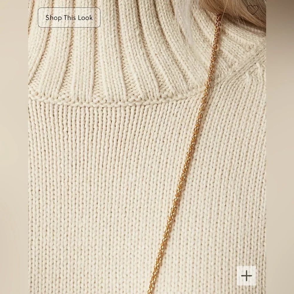 J.Crew Cotton turtleneck sweater in pale bone - Picture 2 of 10